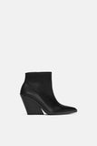 LEATHER WEDGE ANKLE BOOTS