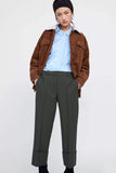 TROUSERS WITH TURN-UP HEM