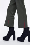 TROUSERS WITH TURN-UP HEM