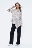 ANIMAL PRINT ASYMMETRIC SHIRT